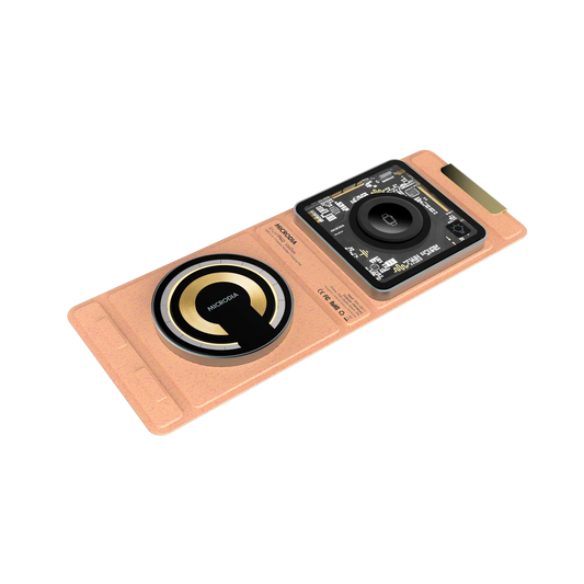 SNAPPAD™ Visi-DUO Crocodile Birkin,  18W 3-in-1 Portable Foldable Wireless Charging Pad.