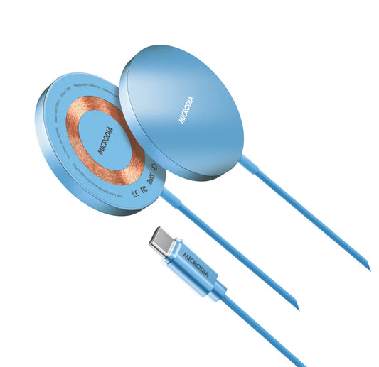 SNAPPad™ Visi.O,  15W Ultra Slim Transparent Aluminum Wireless Charging Pad Microdia