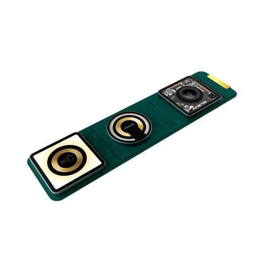 SNAPPAD™ Visi-TRIO Crocodile Birkin,  23W 4-in-1 Portable Foldable Wireless Charging Pad Microdia