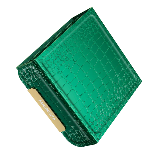 SNAPPAD™ Visi-TRIO Crocodile Birkin, 23W 4-in-1 Portable Foldable Wireless Charging Pad Microdia