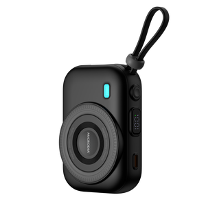 MICRODIA SNAPPower Uno Y10000 , 37.5W, Qi2 (Optional) 3-in-1 Magnetic Power Banks w/ Built-in USB-C Cable & Lightning Cable & LED Display Microdia