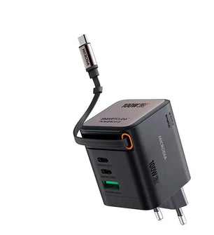 MICRODIA SMARTCube™ POWERCord 100W, GaN Pro Wall Charger with Built-in Retractable USB-C Cable and USB-C Charging Output (Copy) MICRODIA