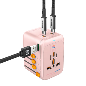 1WorldAdapter™ PD65W GaN Pro™ with 3 x USB-C PD3.2 & USB-A QC4+ PPS Fast Charging Microdia