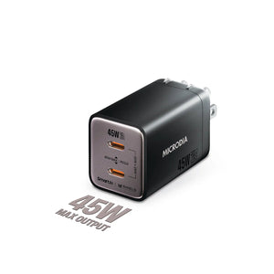 SMARTCube™ Nano 45W GaN Pro Wall Charger, Dual USB-C PD3.0 Microdia