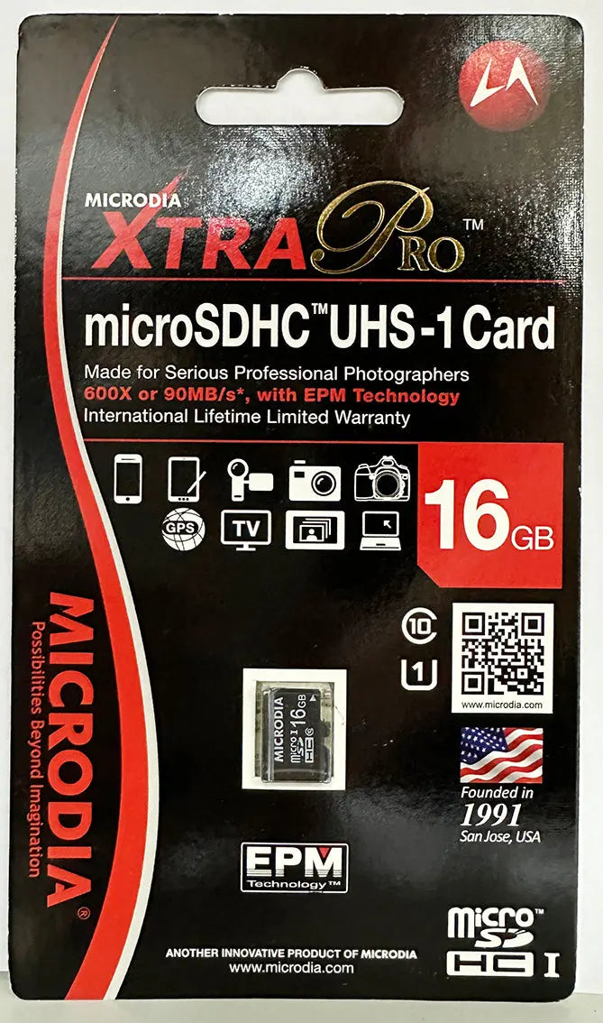 MICRODIA XTRA PRO, SDHC UHS-1 Card, 16GB MICRODIA