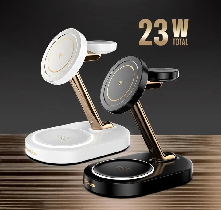 SNAPStation™ PLUS Qi2 23W 4-in-1 Magnetic Wireless Charging Station MICRODIA