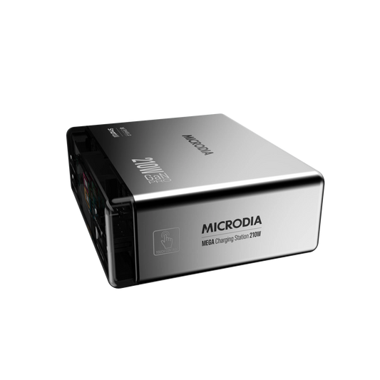 MEGA Charging Station 210W DESKTOP CHARGER, 4-PORT, USB-C PD & USB-A MICRODIA