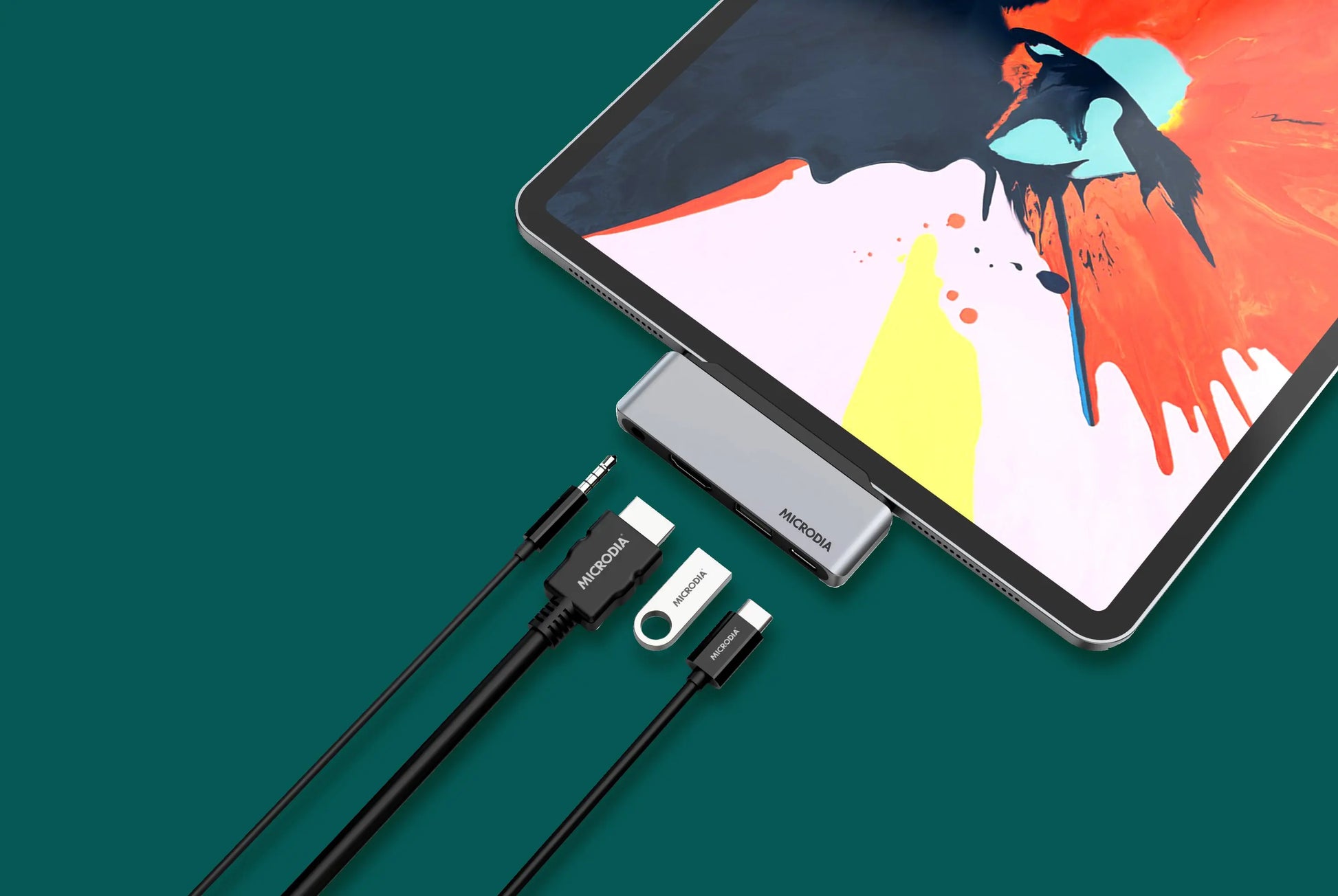 MICRODIA MAXIHub™ 5 في 1 / 4 في 1 HUB لأجهزة iPad/iPhone: أطلق العنان لإمكانات جهاز iPad وiPhone الخاص بك MICRODIA
