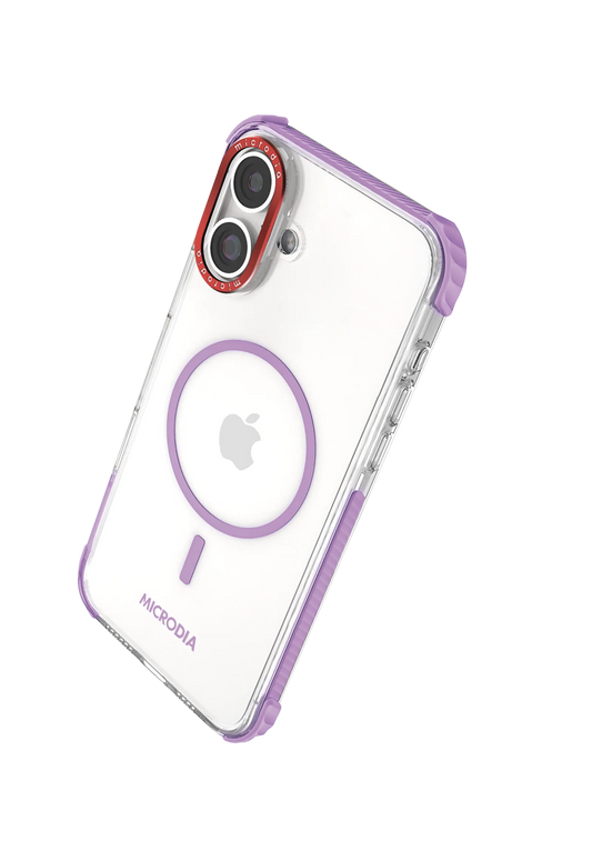 Funda para iPhone 16 CRYSTAL GEAR color lavanda Microdia