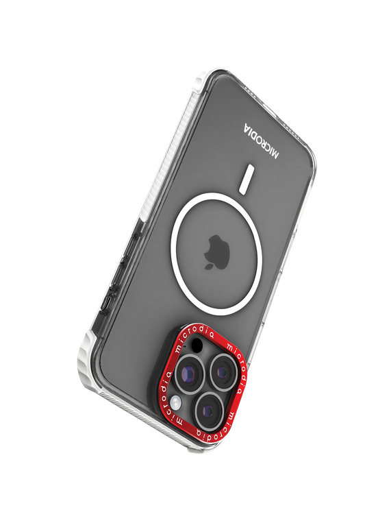 جراب CRYSTAL GEAR باللون الأبيض لهاتف iPhone 16 من Microdia