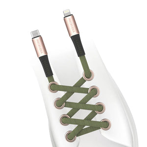 ExeCable™ Shoelace 60W USB-C to Lightning.