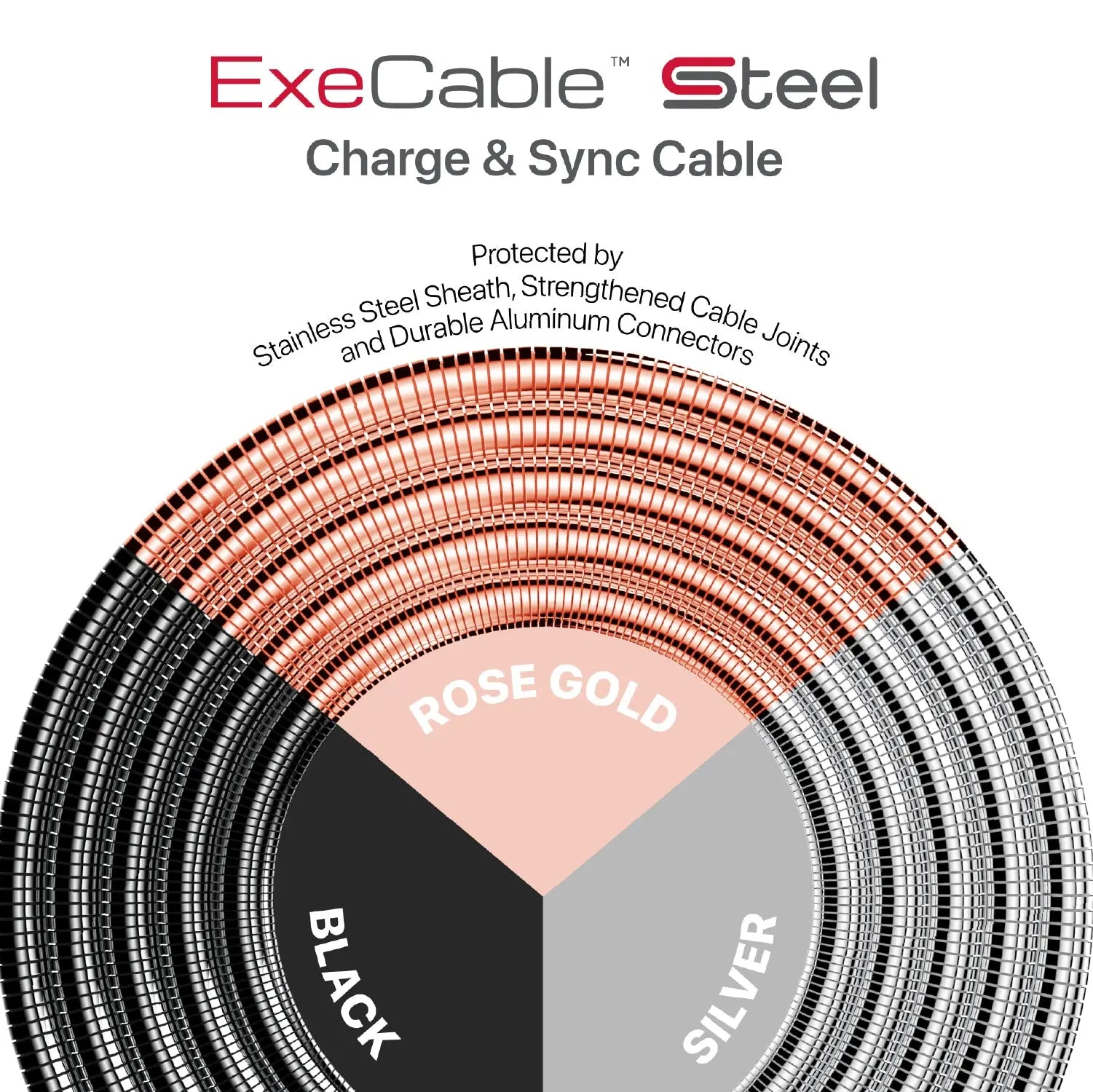 MICRODIA ExeCable™ Steel PD60W USB-C to Lightning Charge & Sync Cable Microdia