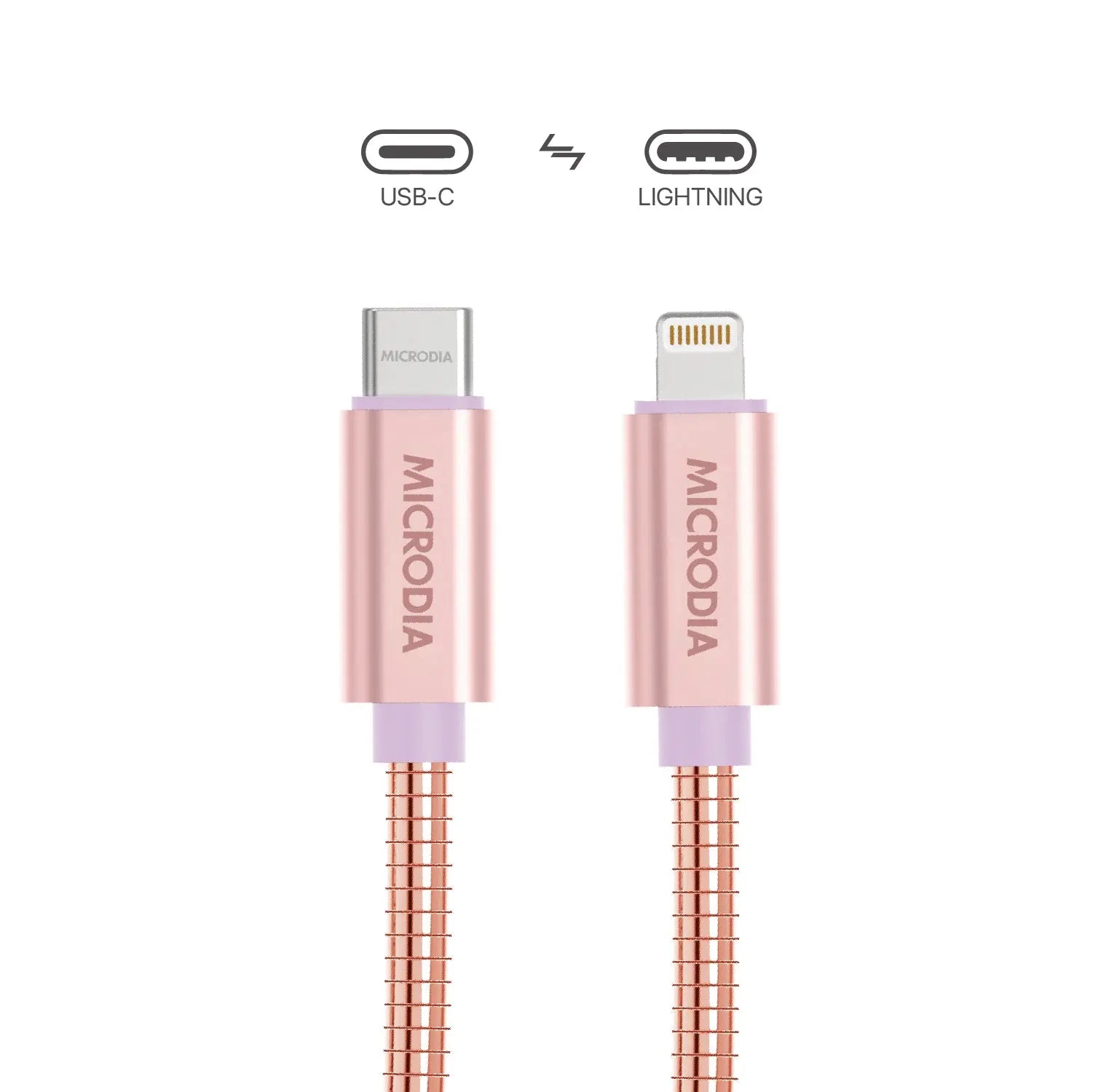 MICRODIA ExeCable™ Steel PD60W USB-C to Lightning Charge & Sync Cable Microdia