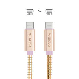 MICRODIA ExeCable™ Steel PD60W USB-C to USB-C Charge & Sync Cable Microdia