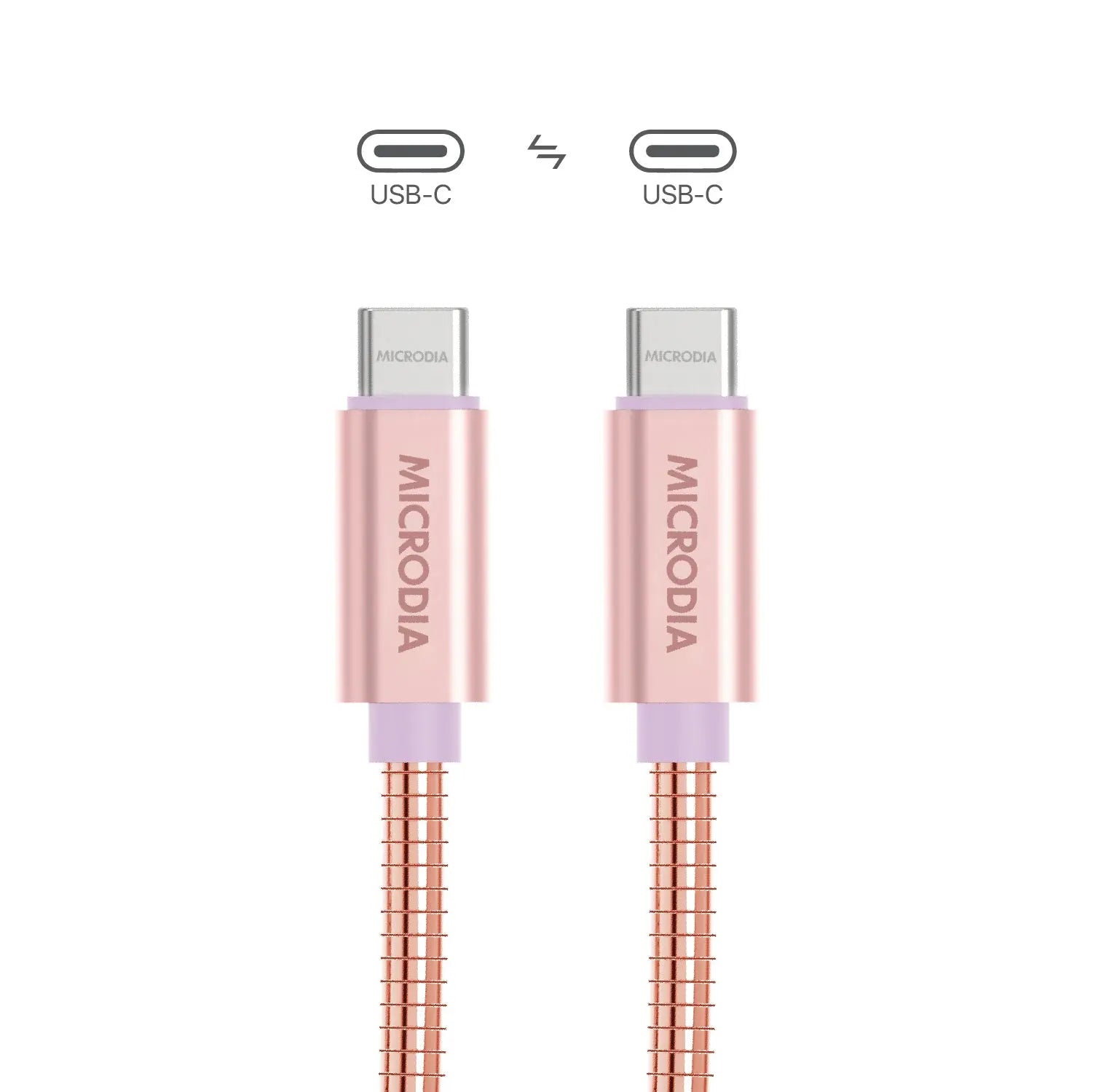 MICRODIA ExeCable™ Steel PD60W USB-C to USB-C Charge & Sync Cable Microdia