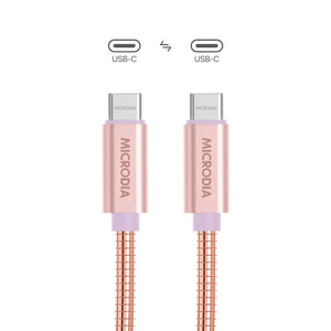 MICRODIA ExeCable™ Steel PD60W USB-C to USB-C Charge & Sync Cable Microdia
