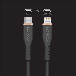 MICRODIA Fruitywire™ Liquid Silicon MFi-Certified 60W USB-C to Lightning Charge & Sync Cable Interface USB-C (USB2.0), MFi Lightning Transfer Speed 480Mbps Microdia