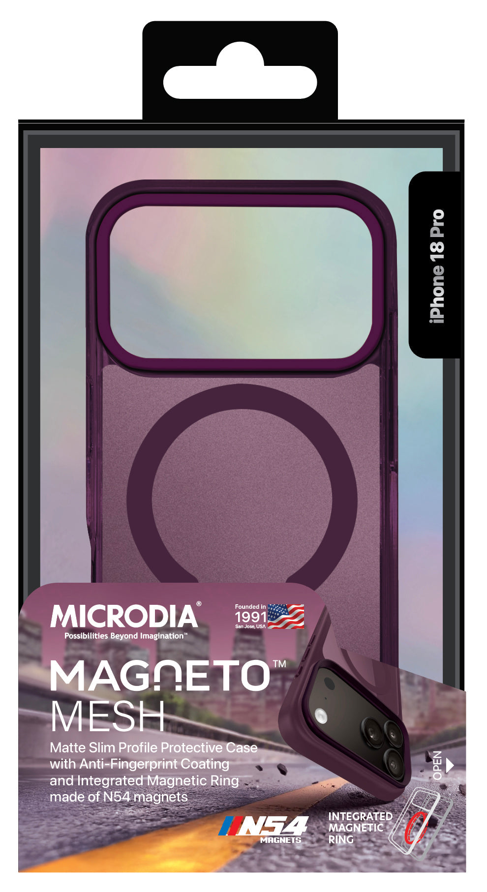 MICRODIA CRYSTAL GEAR™ High Transparency Protective iPhone Case - Burgundy Microdia