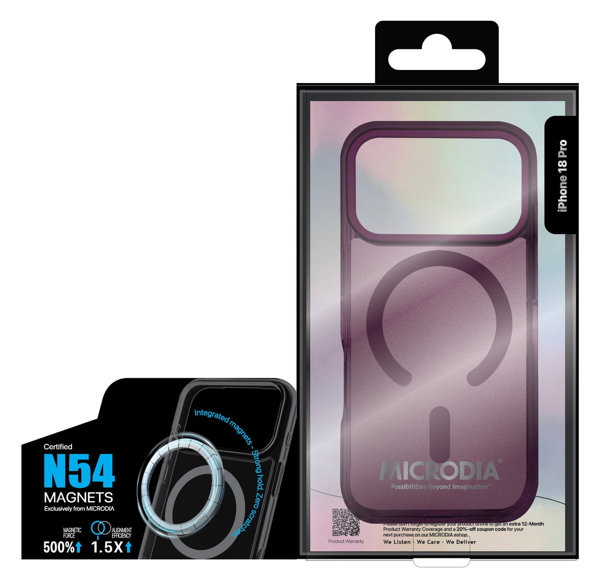 MICRODIA CRYSTAL GEAR™ High Transparency Protective iPhone Case - Burgundy Microdia