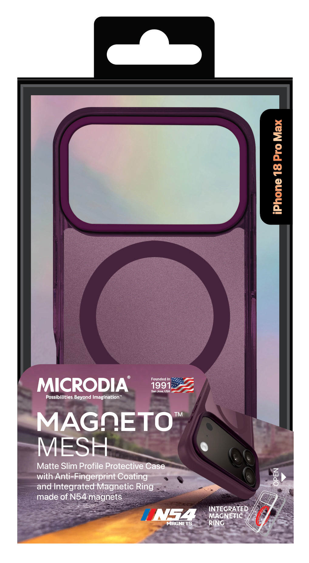 MICRODIA CRYSTAL GEAR™ High Transparency Protective iPhone Case - Burgundy Microdia