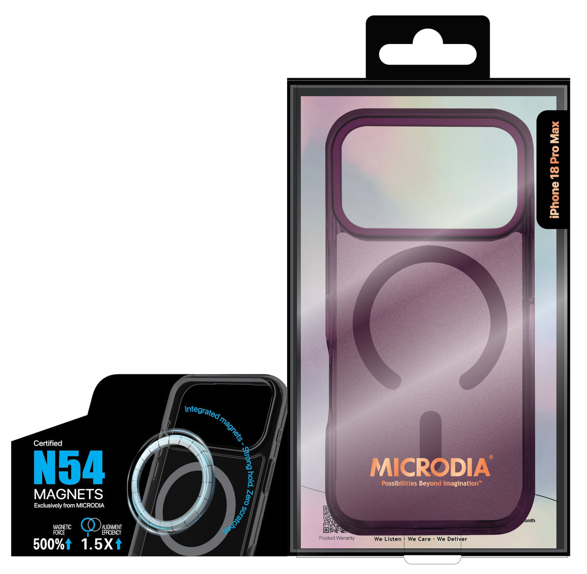 MICRODIA CRYSTAL GEAR™ High Transparency Protective iPhone Case - Burgundy Microdia