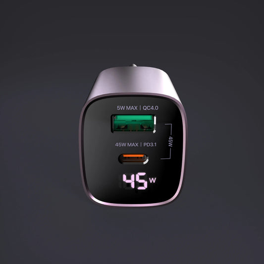 SMARTCube™ 45W con pantalla de alimentación USB-C PD3.1 + USB-A MICRODIA