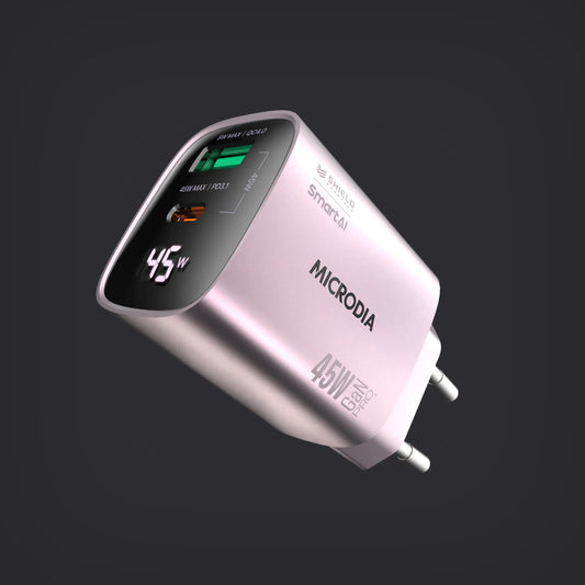 SMARTCube™ 45W con pantalla de alimentación USB-C PD3.1 + USB-A MICRODIA