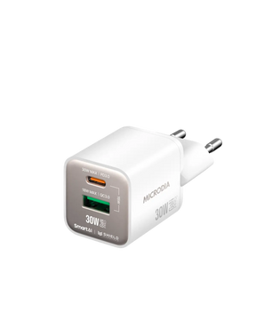 SMARTCube™ Nano 30W GaN Pro Wall Charger,Dual-Port, USB-C PD3.0 + USB-A QC3.0 Microdia