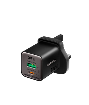SMARTCube™ Nano 30W GaN Pro Wall Charger,Dual-Port, USB-C PD3.0 + USB-A QC3.0 Microdia