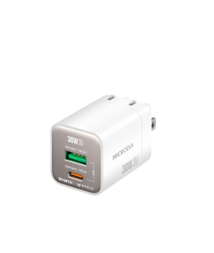 SMARTCube™ Nano 30W GaN Pro Wall Charger,Dual-Port, USB-C PD3.0 + USB-A QC3.0 Microdia