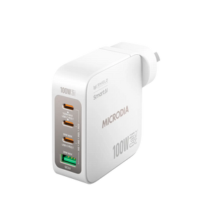 SMARTCube™ Nano 100W GaN Pro Wall Charger, 4-Port, USB-C PD3.0 + USB-A QC3.0 Microdia