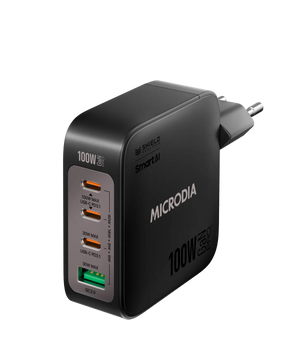 SMARTCube™ Nano 100W GaN Pro Wall Charger, 4-Port, USB-C PD3.0 + USB-A QC3.0 Microdia