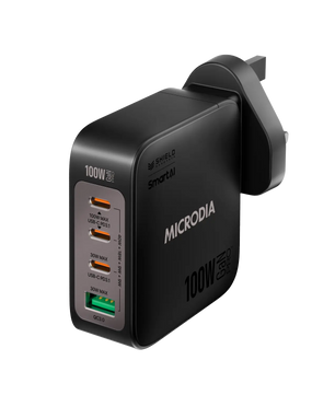 SMARTCube™ Nano 100W GaN Pro Wall Charger, 4-Port, USB-C PD3.0 + USB-A QC3.0 Microdia