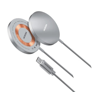 SNAPPad™ Visi.O,  15W Ultra Slim Transparent Aluminum Wireless Charging Pad Microdia