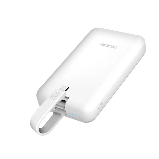 SNAPPower™ Traveler 35W Magnetic Wireless Power Bank 10000mAh Built-in Detachable Cable (USB-C + Lightning) Microdia